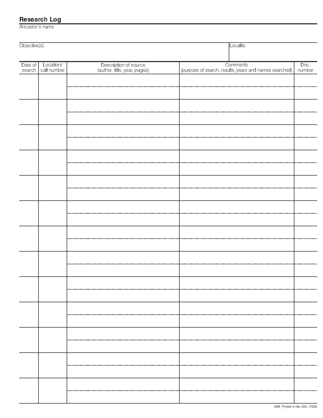 Keeping A Research Log FamilySearch Keeping A Research Log FamilySearch