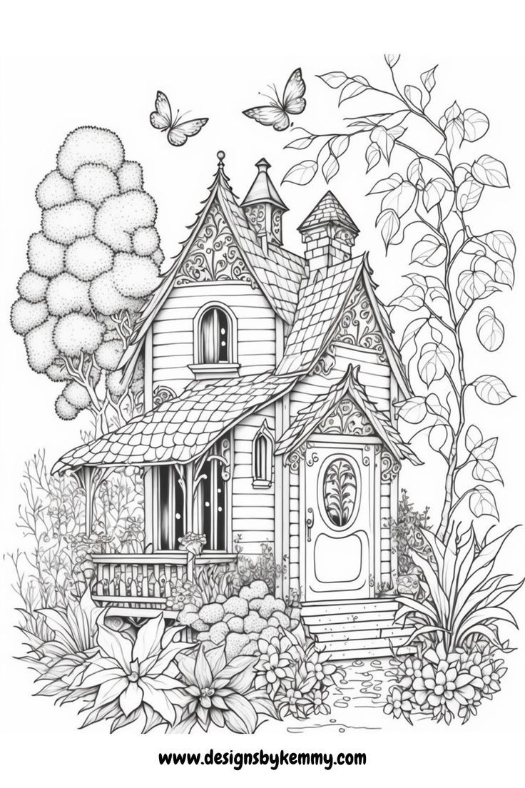 Magical House Coloring Page Free Adult Coloring Pages Designs By Kemmy Magical House Coloring Page Free Adult Coloring Pages Designs By Kemmy