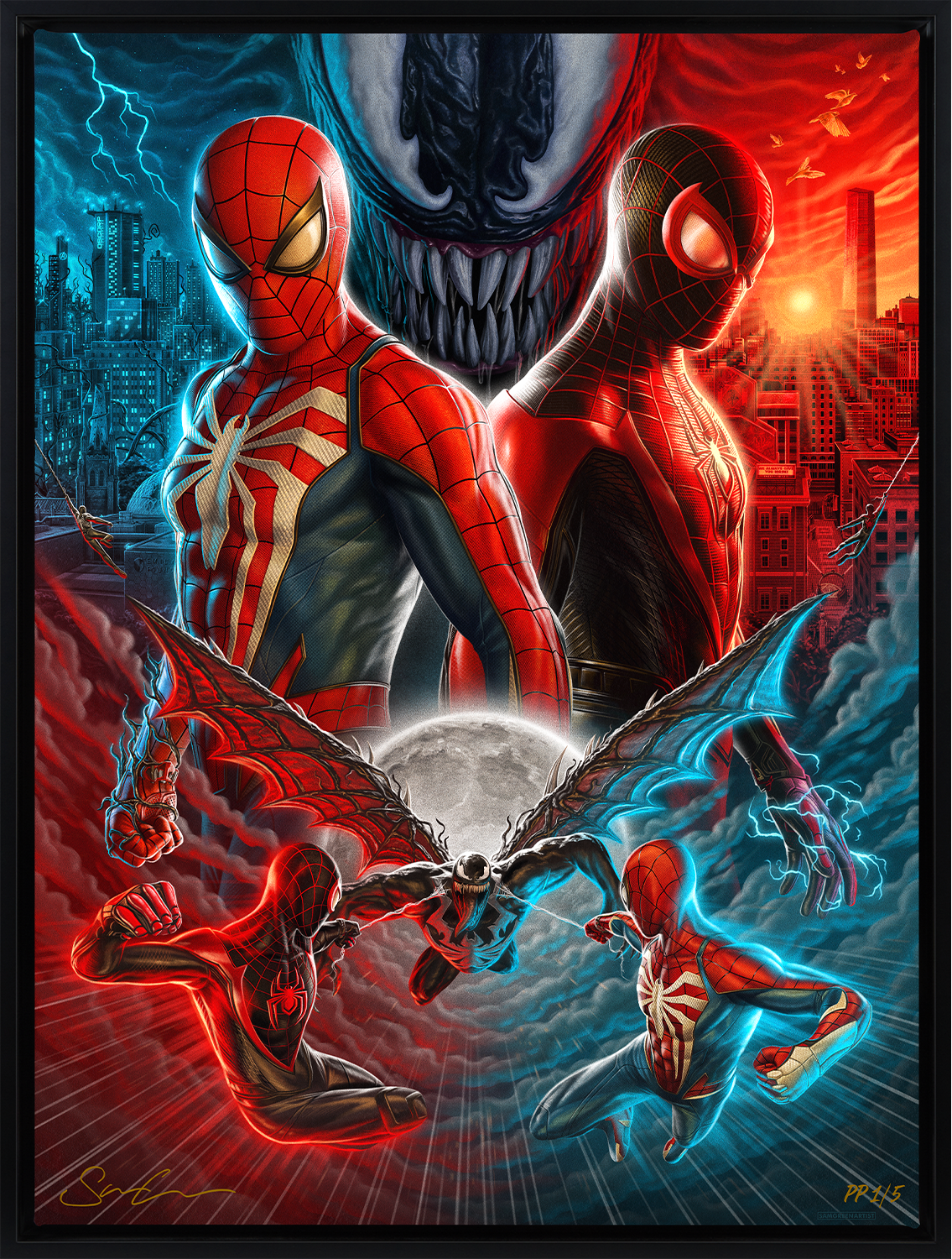 Marvel s Spider Man 2 Greater Together Fine Art Print By Sam Green Sideshow Collectibles Marvel s Spider Man 2 Greater Together Fine Art Print By Sam Green Sideshow Collectibles
