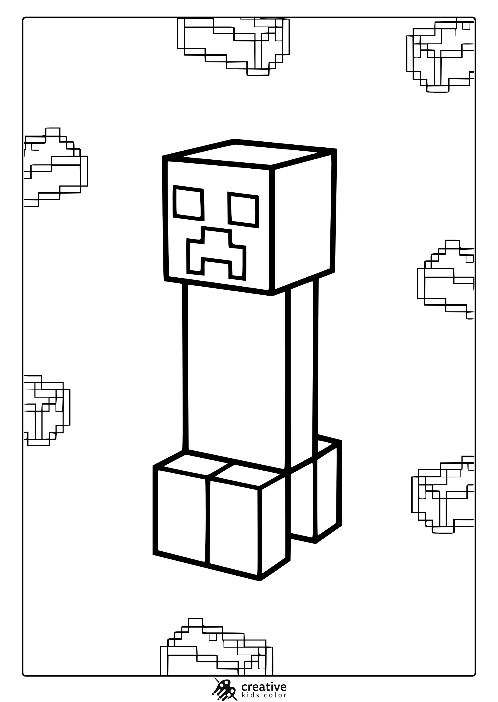 minecraft printable coloring pages