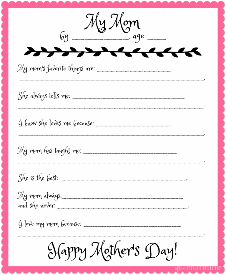 Mother s Day Free Printable