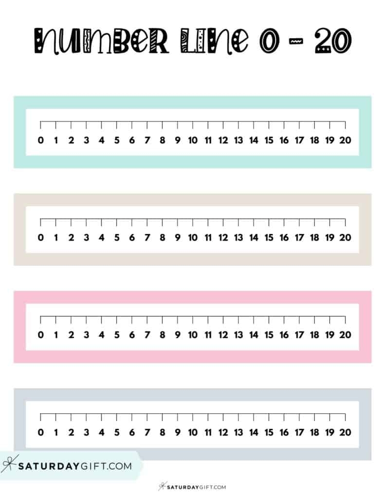 Number Line To 20 8 Cute Free Printables And Blank Worksheets Number Line To 20 8 Cute Free Printables And Blank Worksheets
