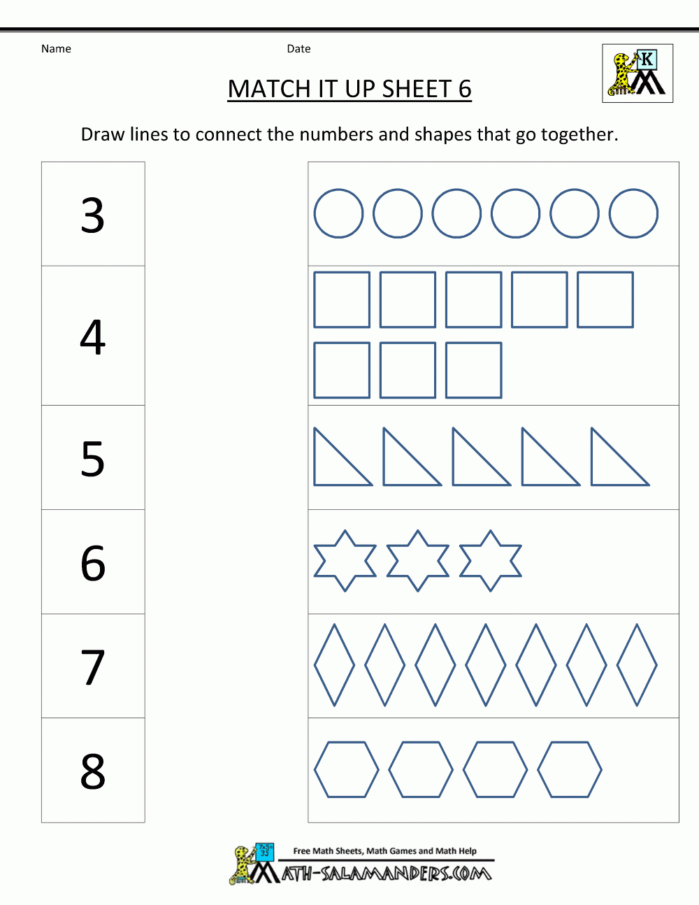 kindergarten math printables kindergarten math printables