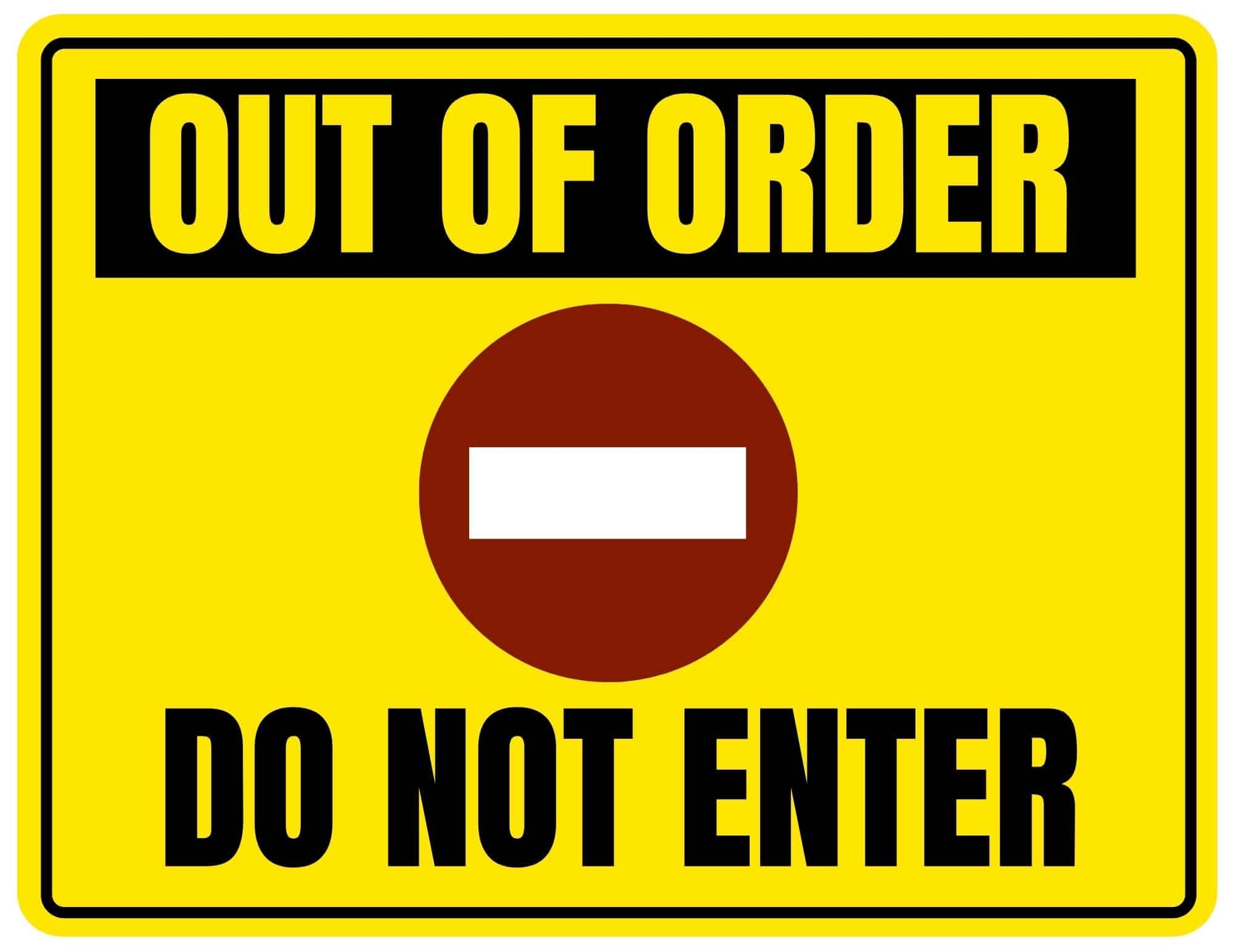 out of order sign printable out of order sign printable