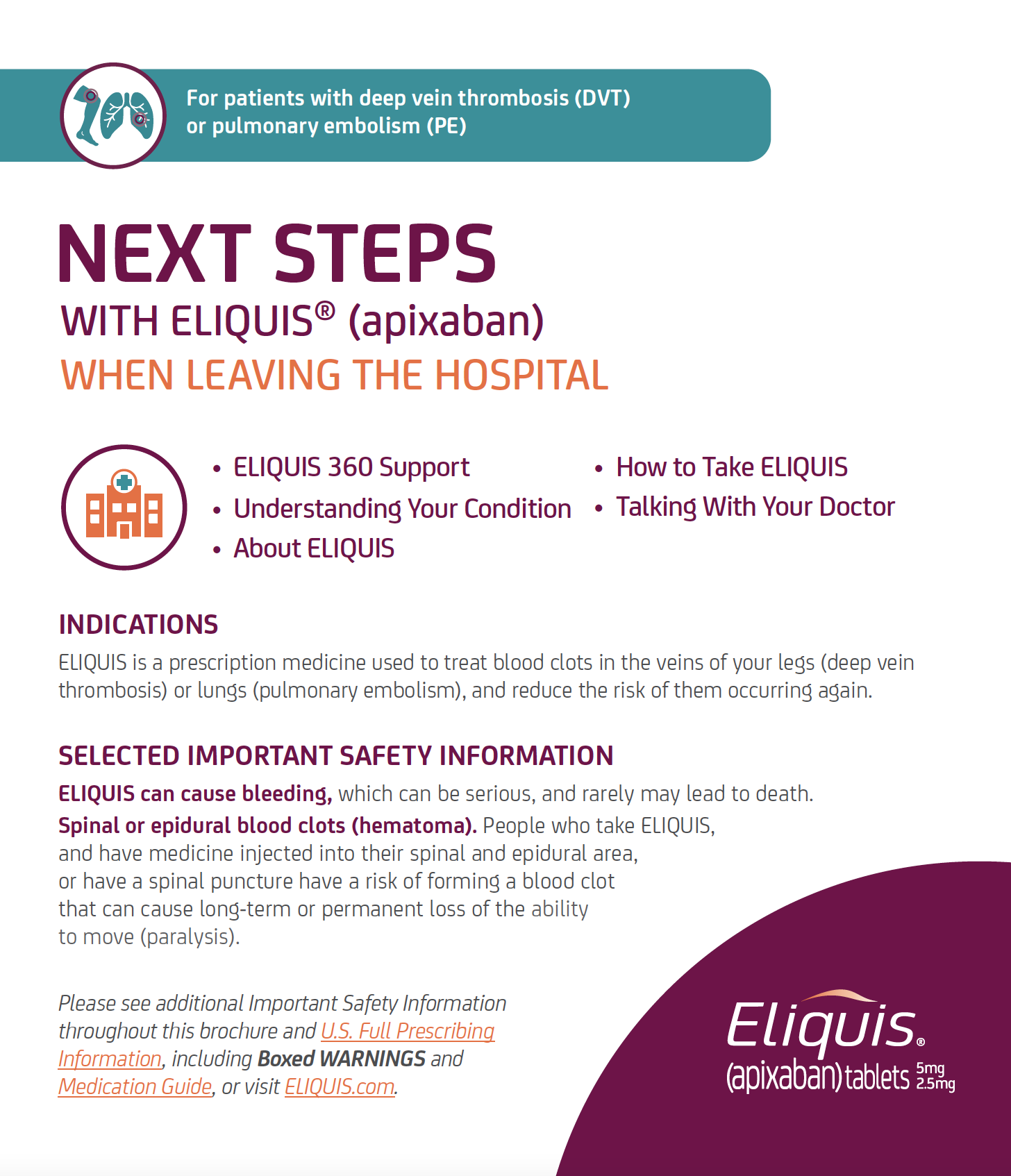 Patient Physician Resources Rx ELIQUIS apixaban For HCPs