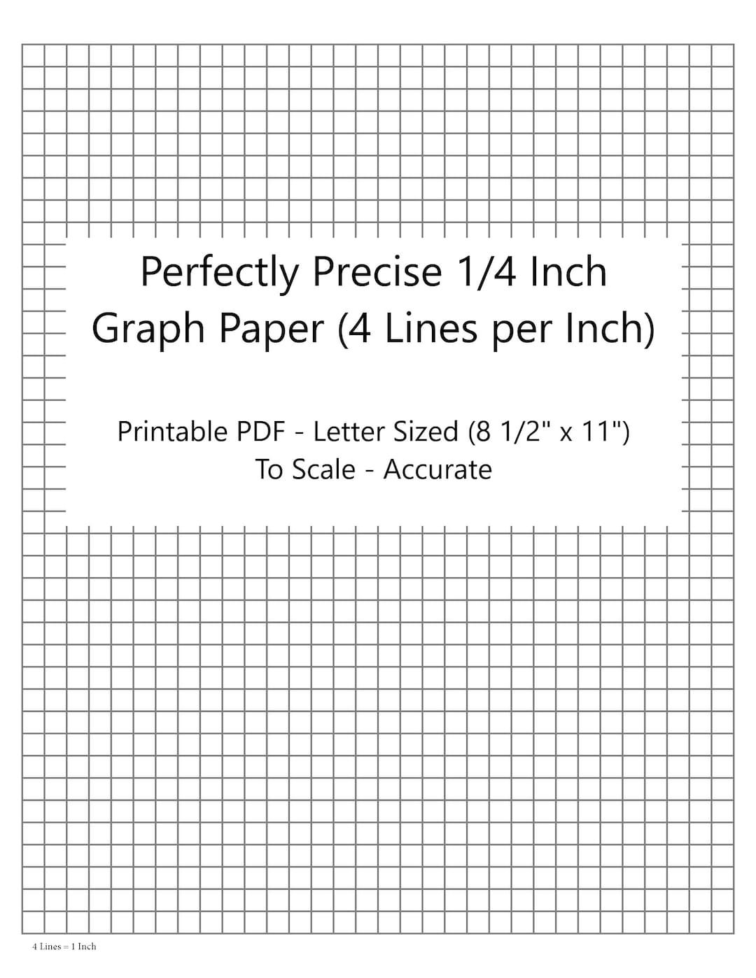 Perfectly Scaled And Precise Printable Graph Paper 4 4 1 4 Inch 4 Lines Per Inch Etsy Perfectly Scaled And Precise Printable Graph Paper 4 4 1 4 Inch 4 Lines Per Inch Etsy