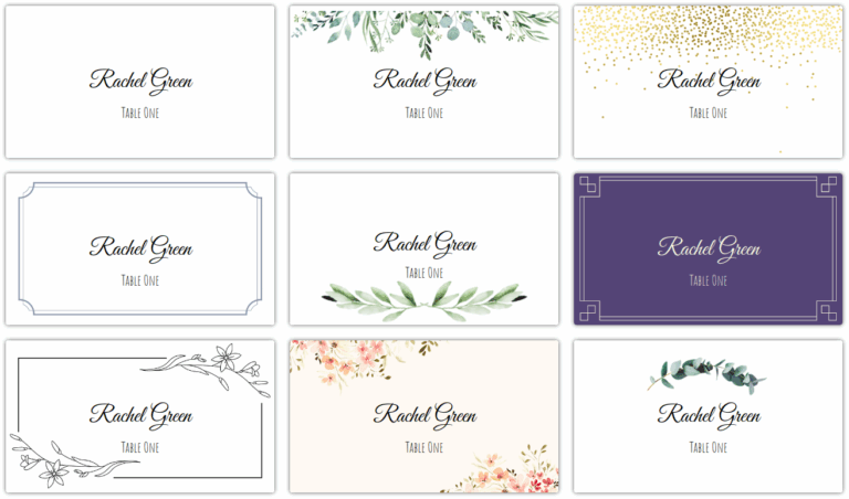 Place Card Me Printable Place Cards In Under Five Minutes