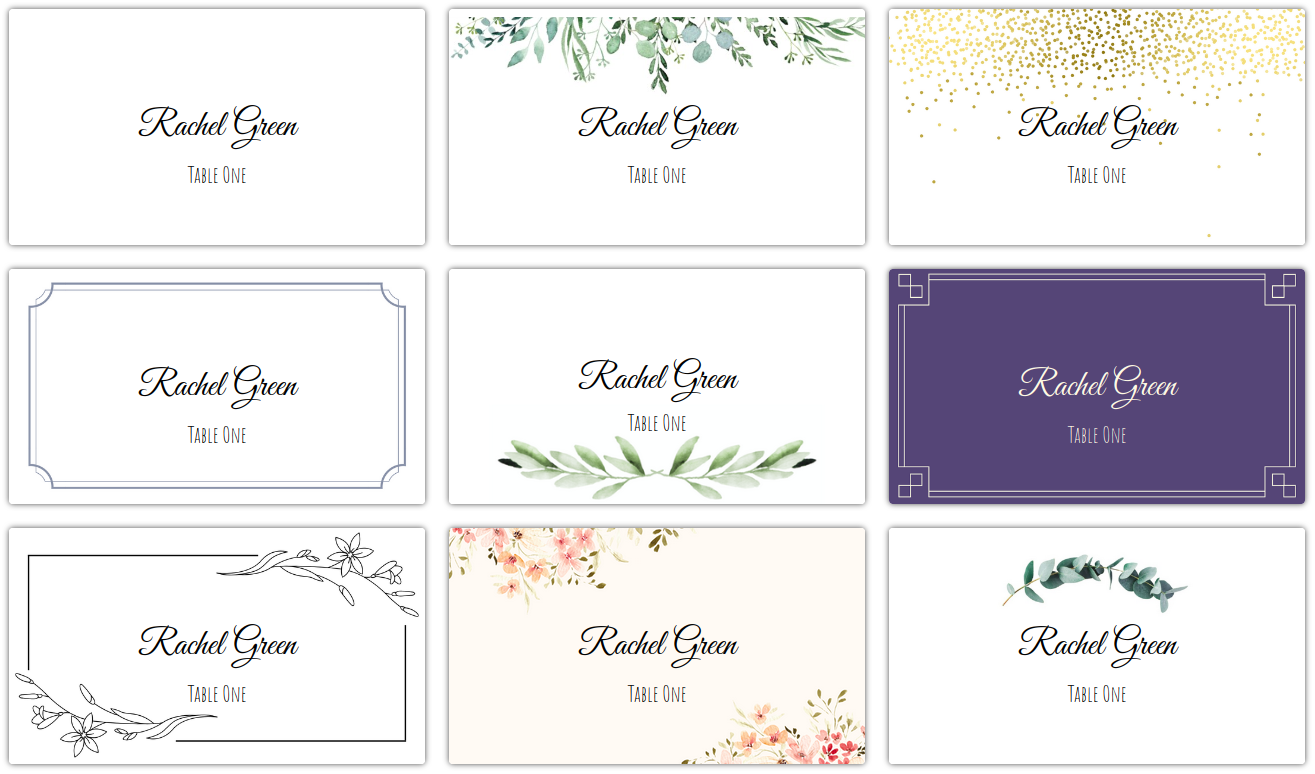 Place Card Me Printable Place Cards In Under Five Minutes  Place Card Me Printable Place Cards In Under Five Minutes