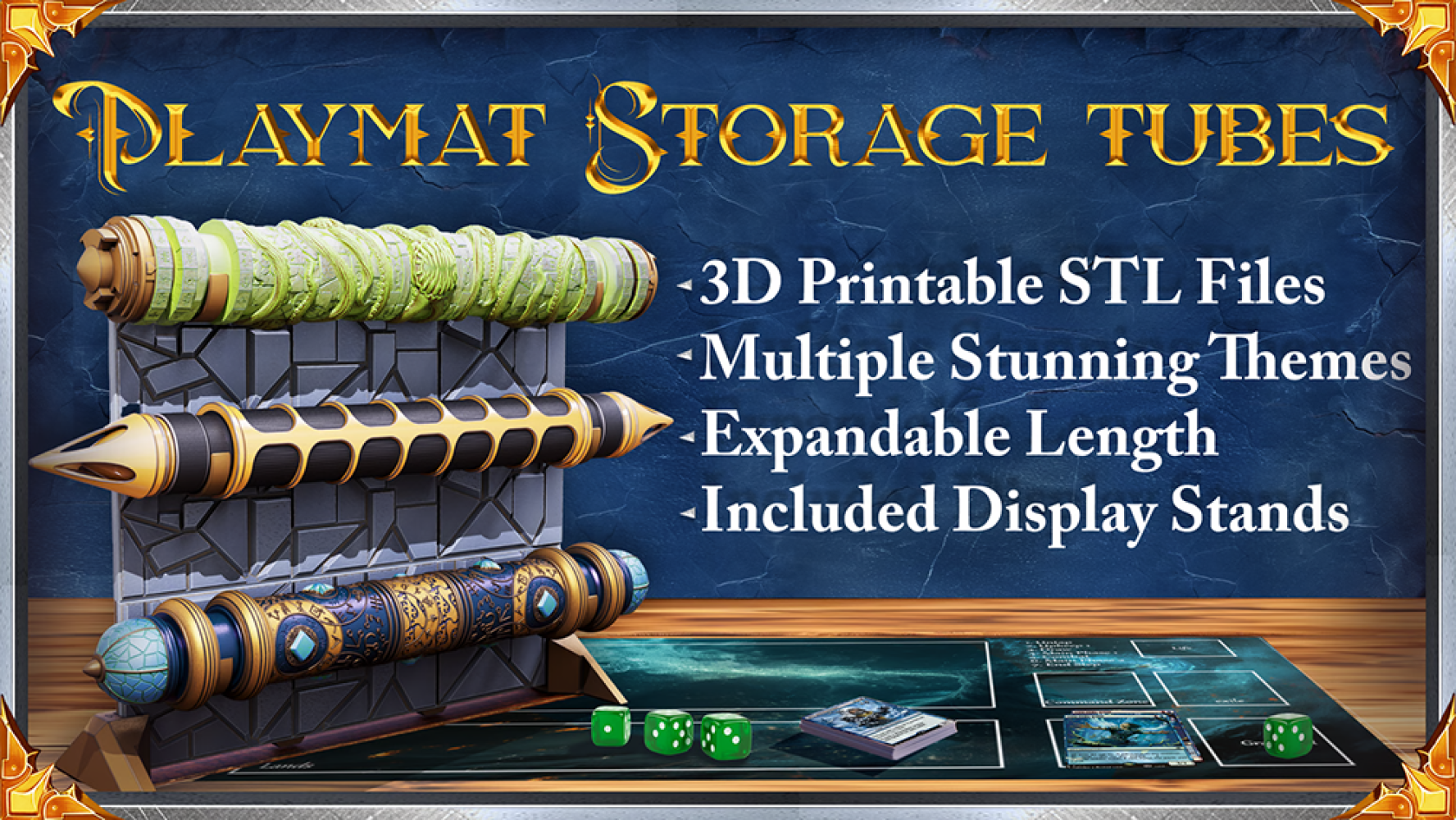 Playmat Storage Tubes Campaign MyMiniFactory Playmat Storage Tubes Campaign MyMiniFactory