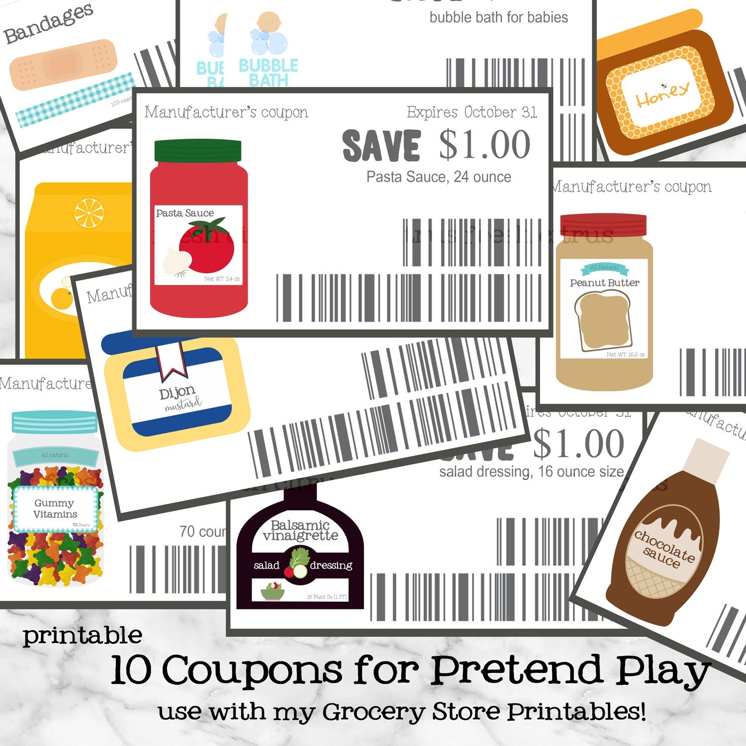 Pretend Play Coupons Grocery Store Printables Instant Download Etsy Pretend Play Coupons Grocery Store Printables Instant Download Etsy
