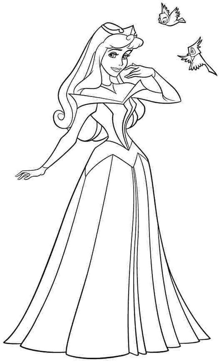 Princess Aurora Coloring Pages PDF ColoringFile