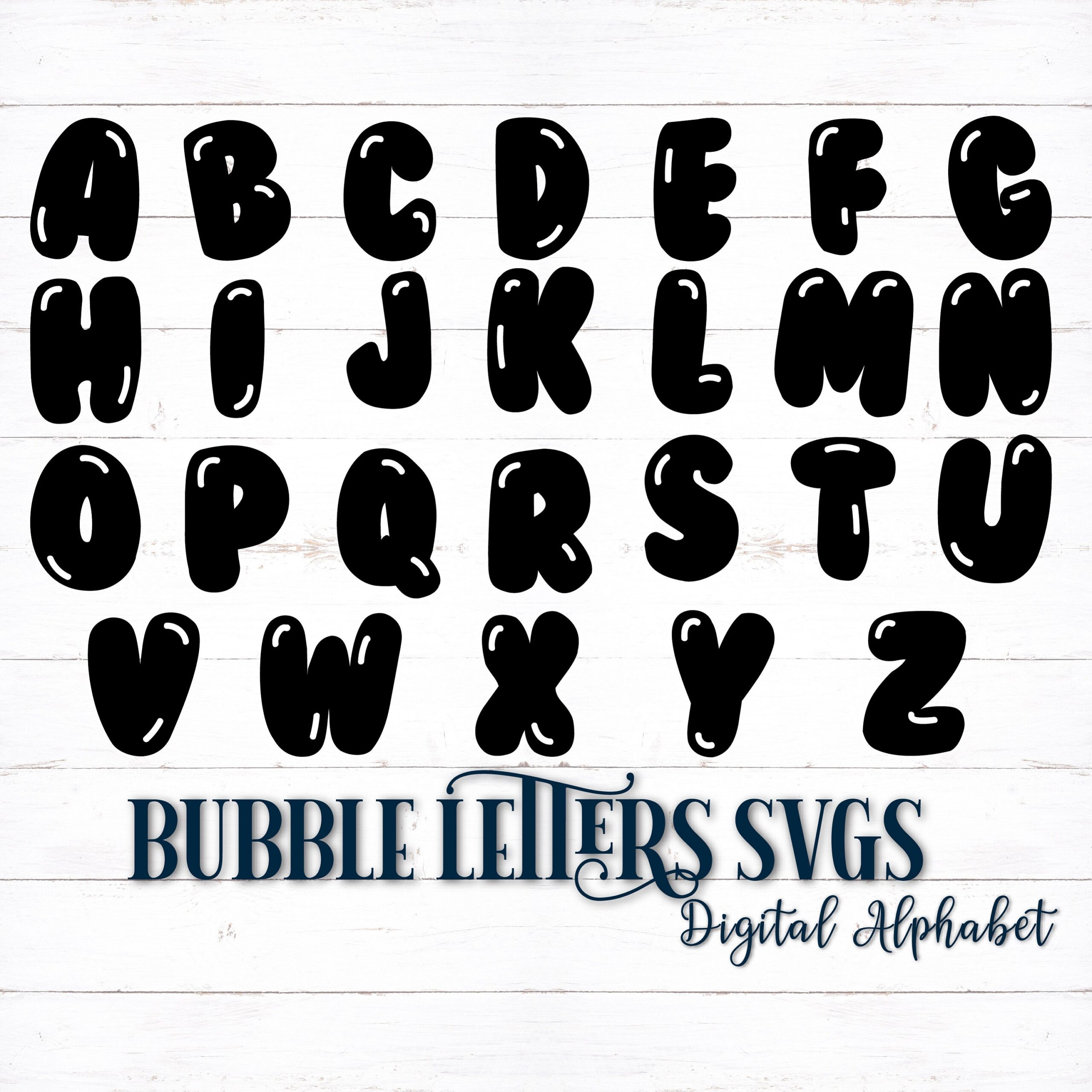 bubble alphabet printables