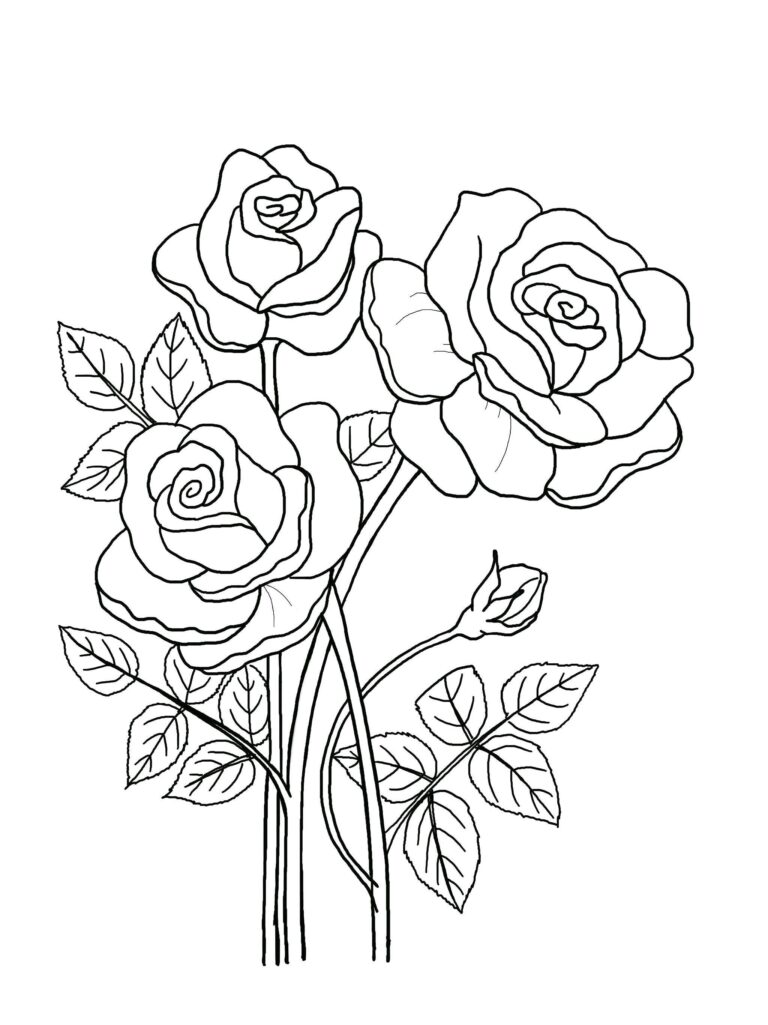 Printable Floral Coloring Sheets Coloring Pages Adult Coloring Pages Kids Coloring Pages Coloring Flowers Etsy Israel