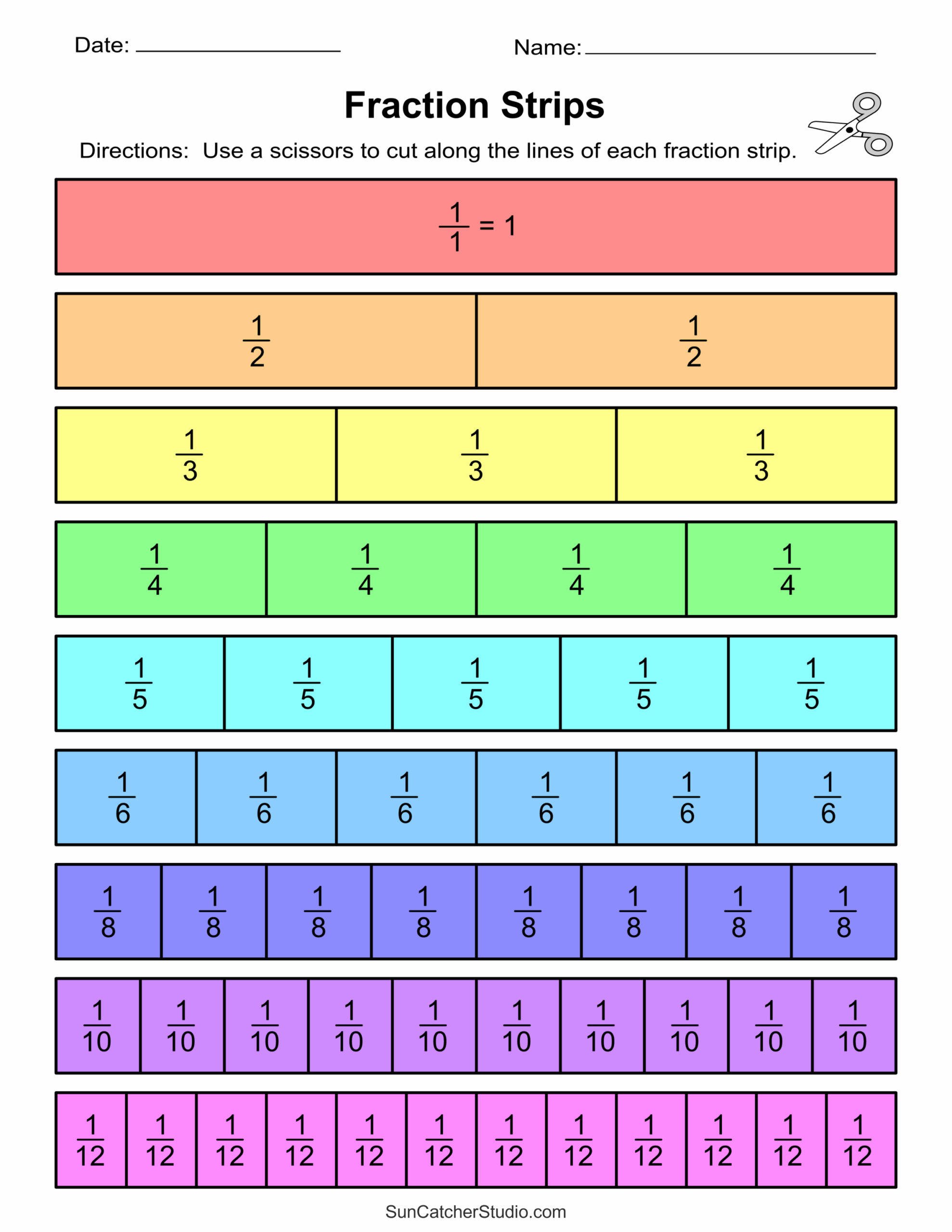 Printable Fraction Strips And Fraction Bars Free Printables Monograms Design Tools Patterns DIY Projects Printable Fraction Strips And Fraction Bars Free Printables Monograms Design Tools Patterns DIY Projects