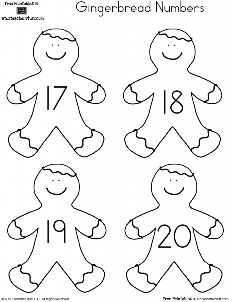 Printable Gingerbread Man Numbers 1 To 20 A To Z Teacher Stuff Printable Pages And Worksheets Printable Gingerbread Man Numbers 1 To 20 A To Z Teacher Stuff Printable Pages And Worksheets