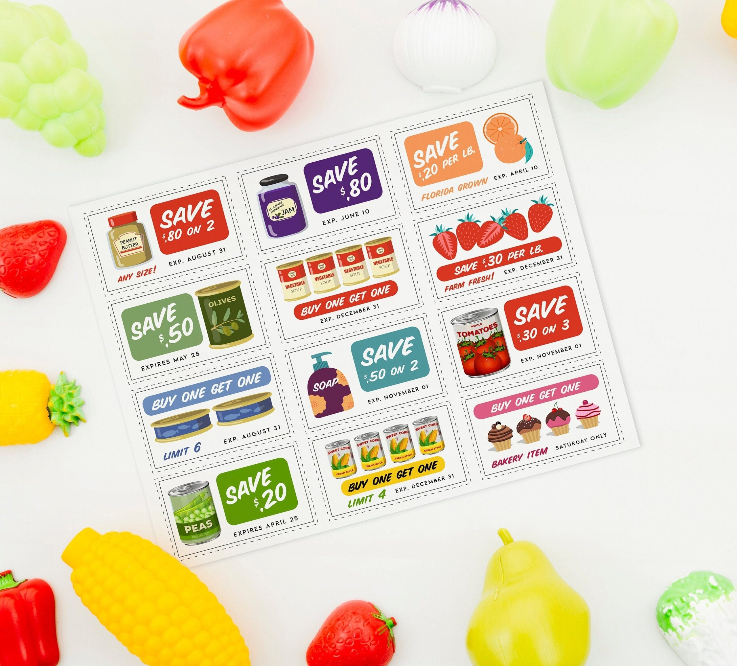 Printable Grocery Store Coupons Dramatic Pretend Play Set 8 5x11 Digital Download Etsy Printable Grocery Store Coupons Dramatic Pretend Play Set 8 5x11 Digital Download Etsy