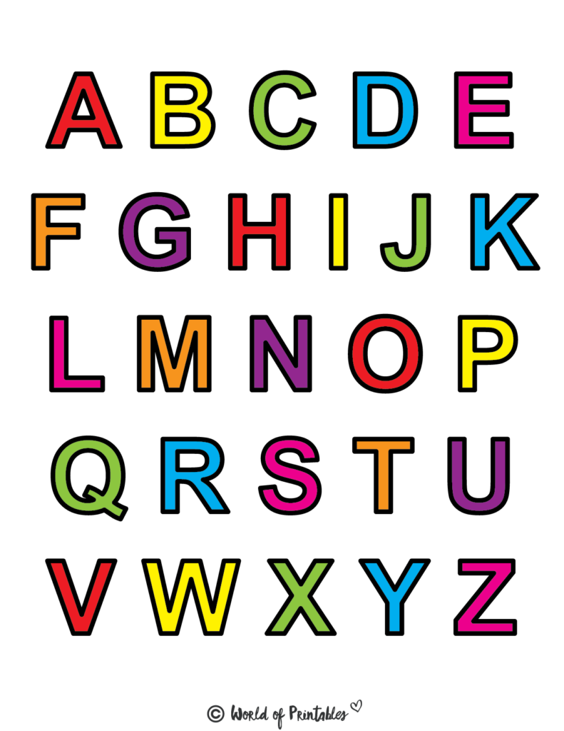 Printable Letters Alphabet Letters World Of Printables Printable Letters Alphabet Letters World Of Printables