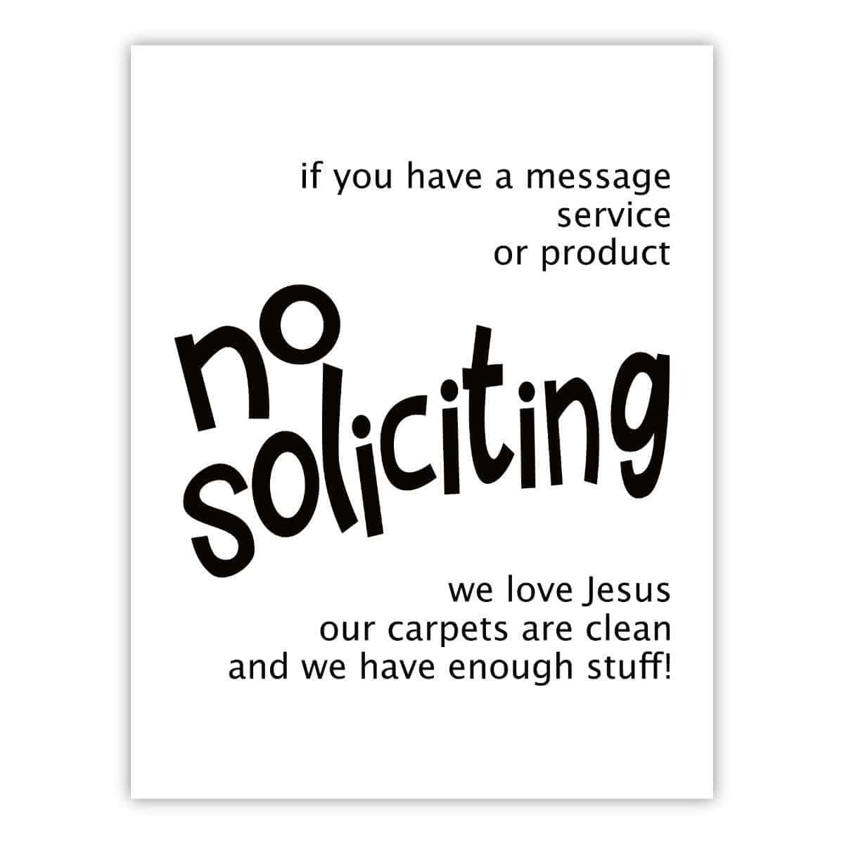 Printable No Soliciting Sign Sunshine And Rainy Days