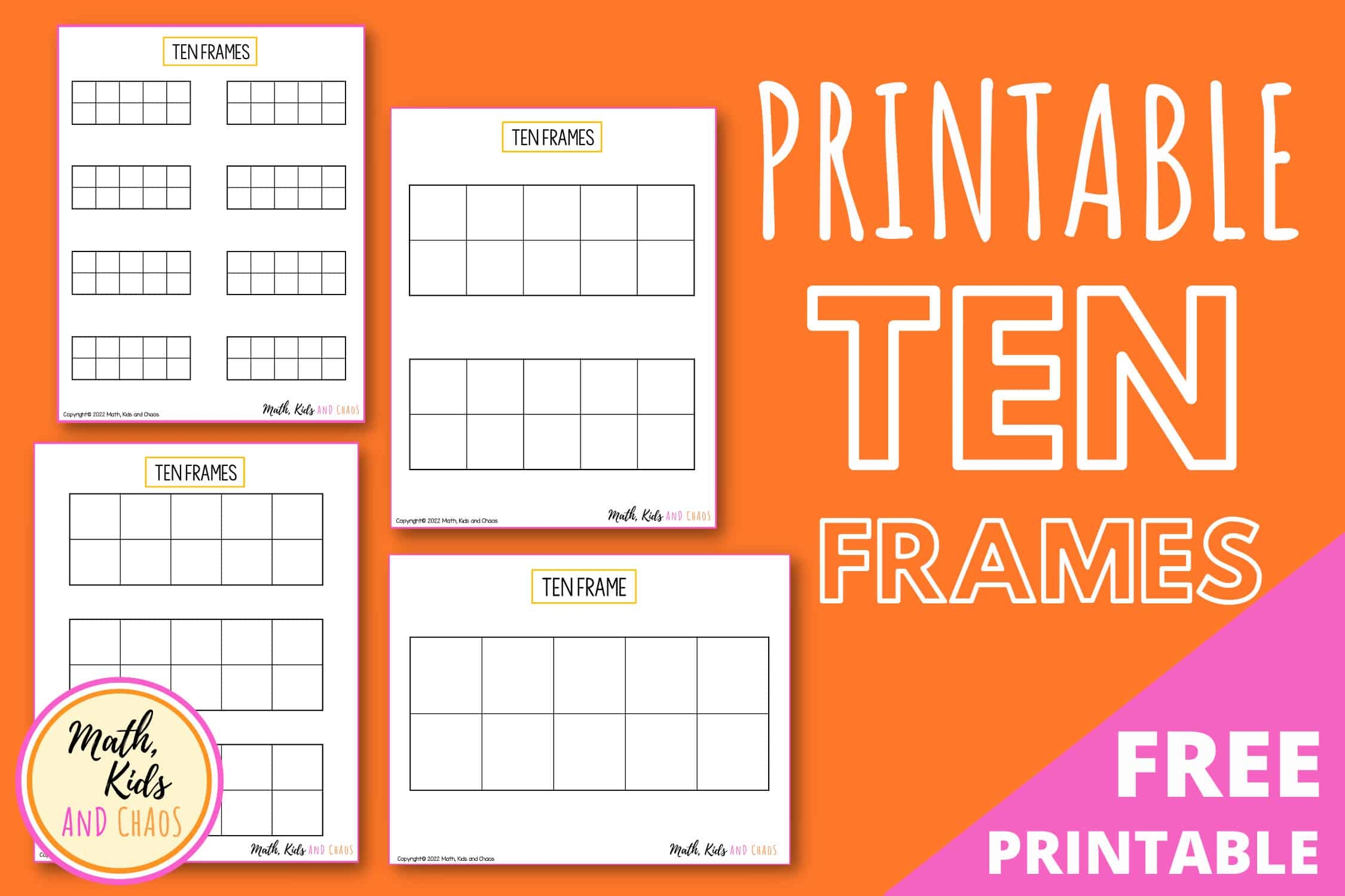Printable Ten Frames Math Kids And Chaos Printable Ten Frames Math Kids And Chaos