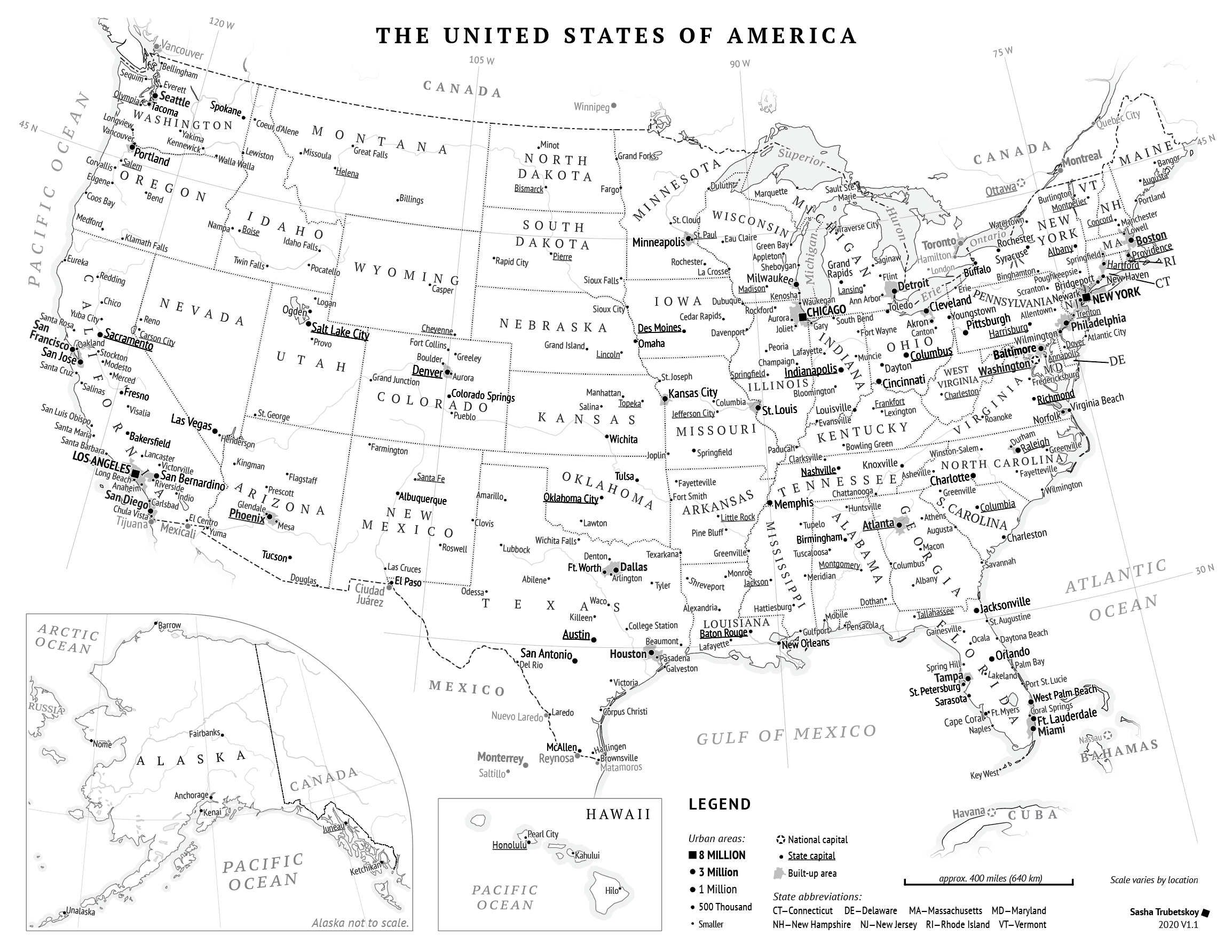 Printable United States Map Sasha Trubetskoy Printable United States Map Sasha Trubetskoy