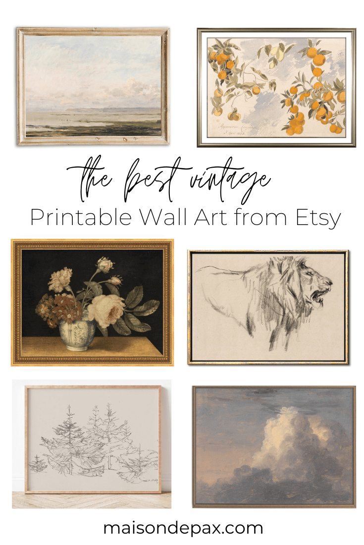 Printable Wall Art Stylish Etsy Prints Maison De Pax