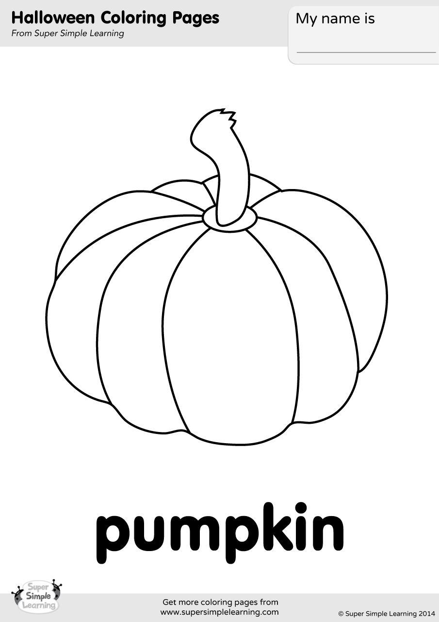 Pumpkin Coloring Page Super Simple
