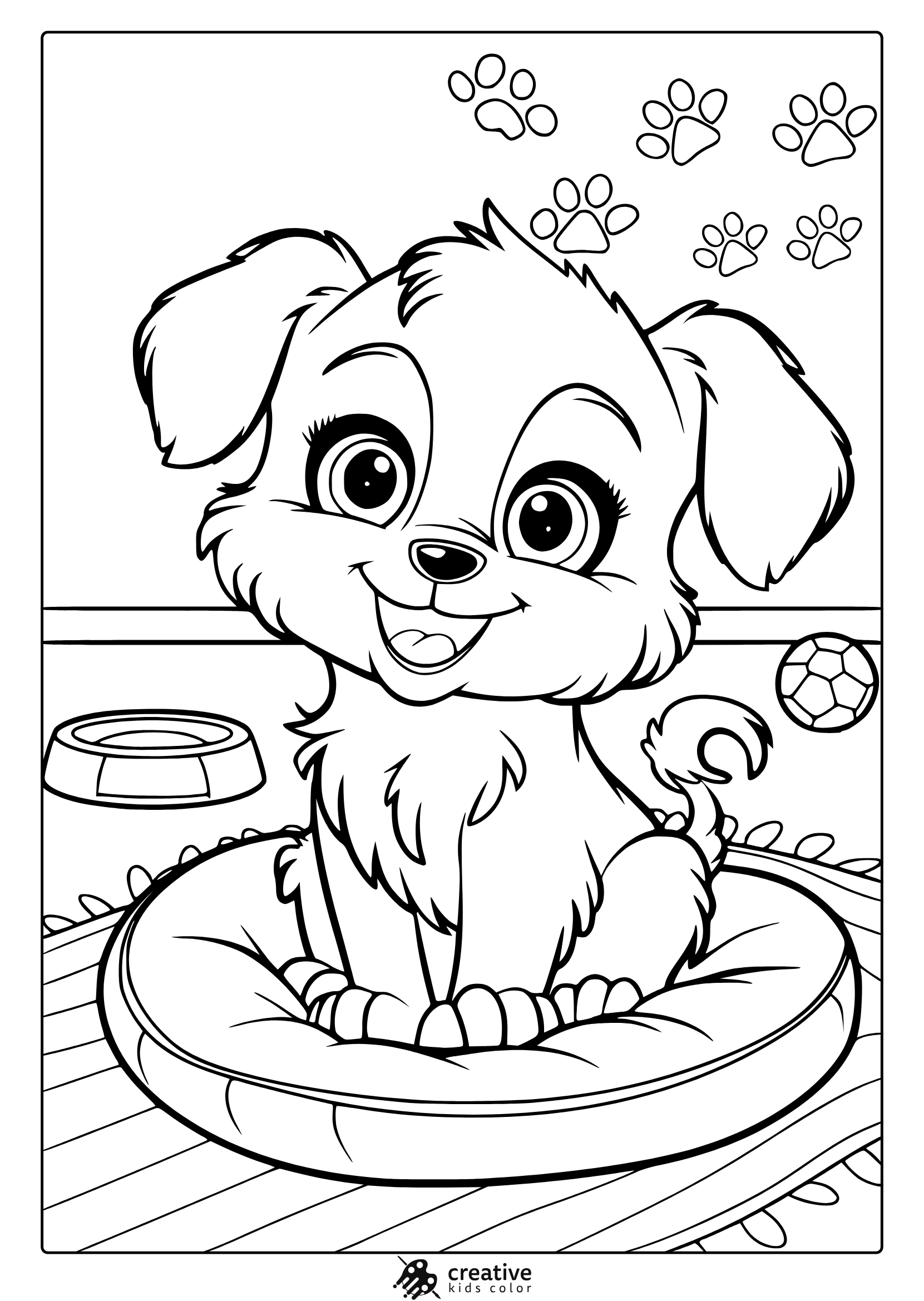 Puppy Coloring Pages 25 Free Printable PDF  Puppy Coloring Pages 25 Free Printable PDF