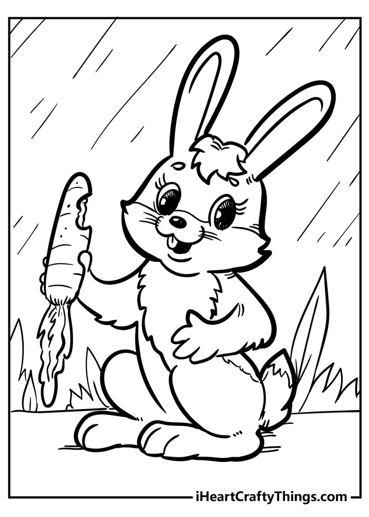 rabbit coloring pages printable rabbit coloring pages printable