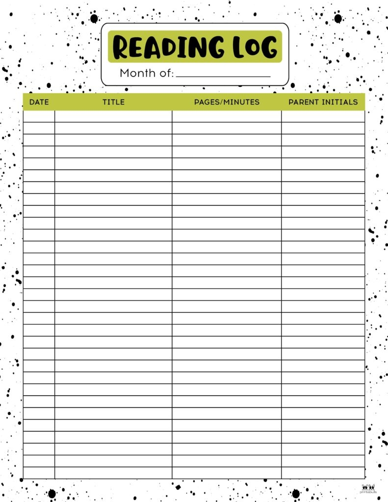 Reading Logs 21 FREE Printables Printabulls Reading Logs 21 FREE Printables Printabulls