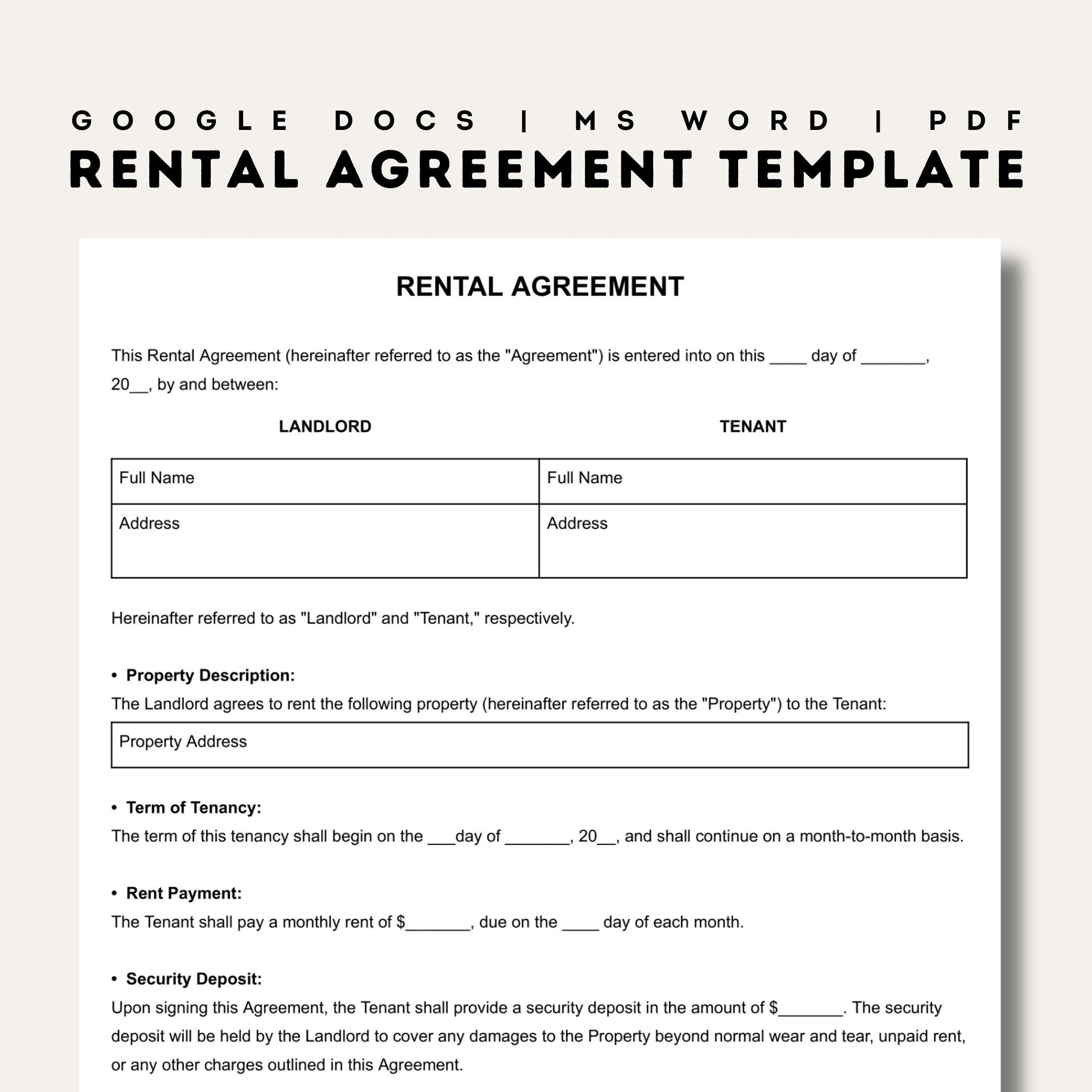 free printable basic rental agreement fillable free printable basic rental agreement fillable