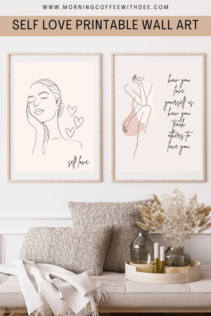 Self Love Printable Wall Art PDF Minimal Modern Home Decor Neutral Tone Feminine Line Art Decor Self Love Printable Wall Art PDF Minimal Modern Home Decor Neutral Tone Feminine Line Art Decor