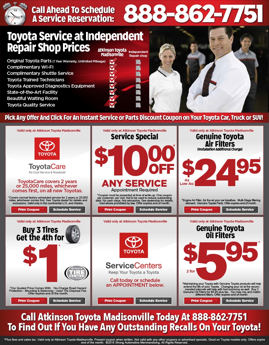 Service Specials Huntsville Toyota Service Specials Huntsville Toyota