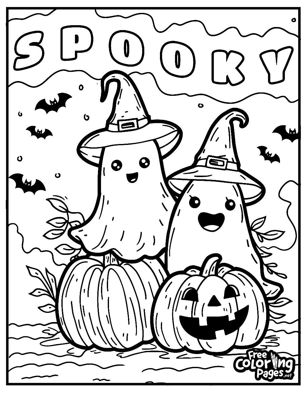 Spooky Halloween Coloring Pages Free Coloring Pages Spooky Halloween Coloring Pages Free Coloring Pages