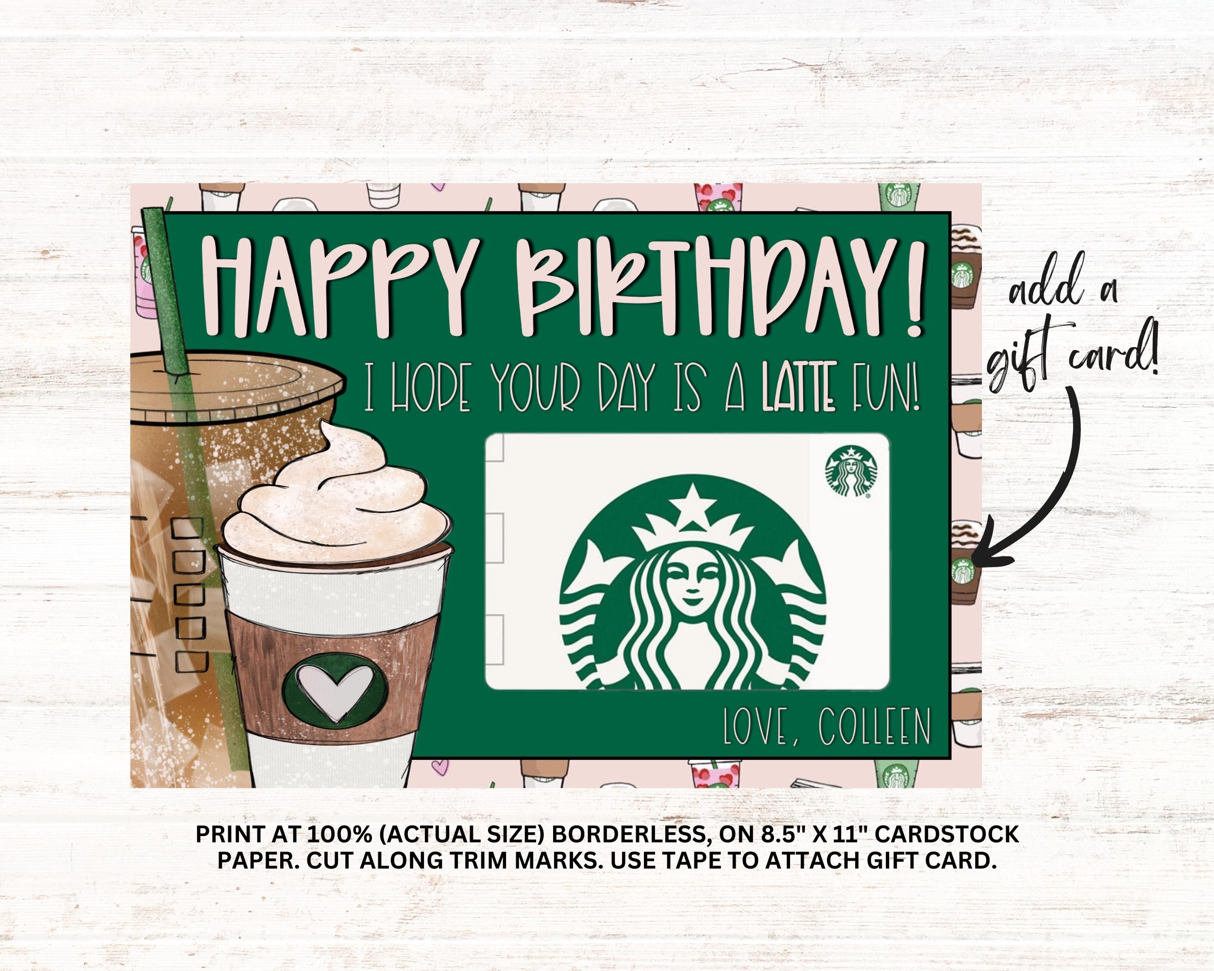 starbucks gift card printable starbucks gift card printable