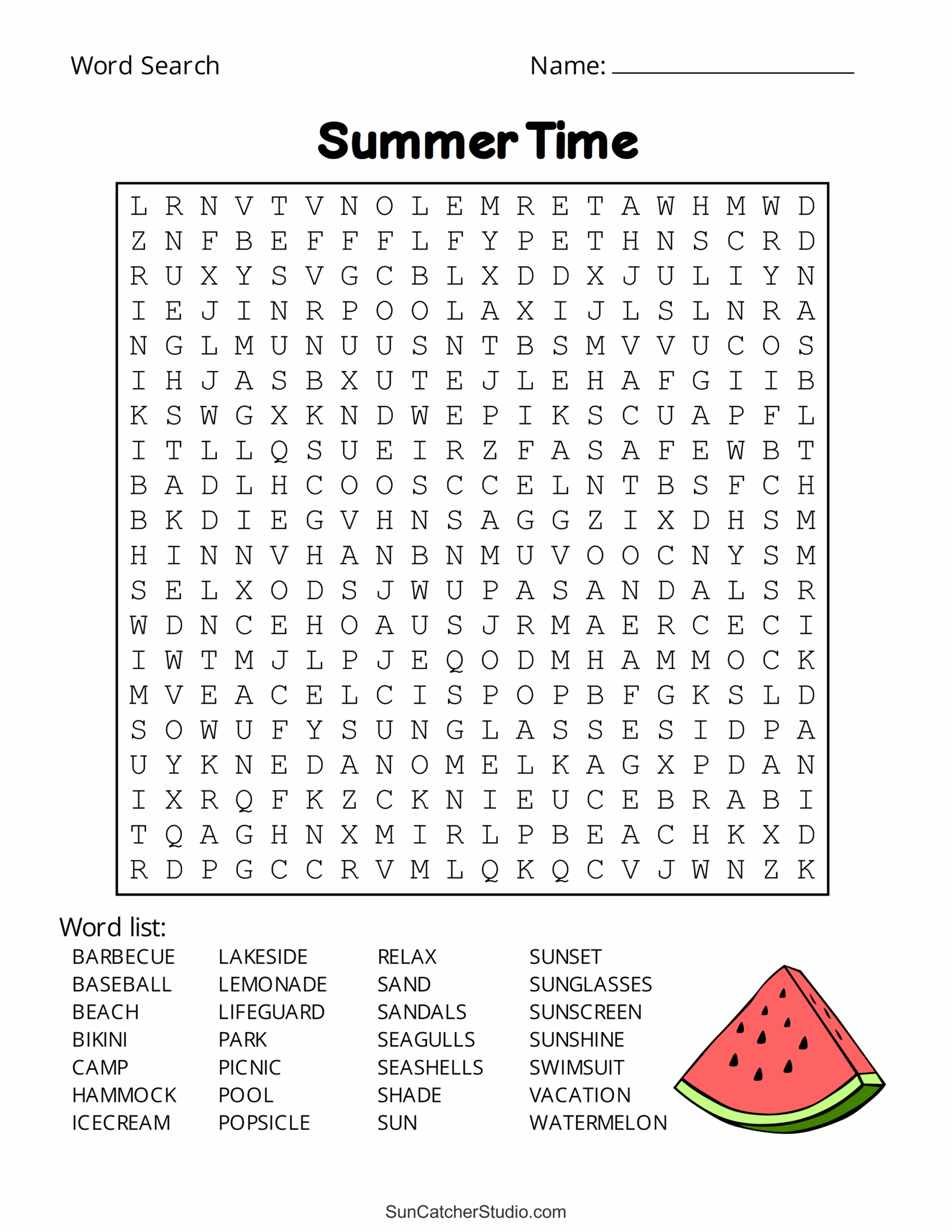 summer word search printable summer word search printable