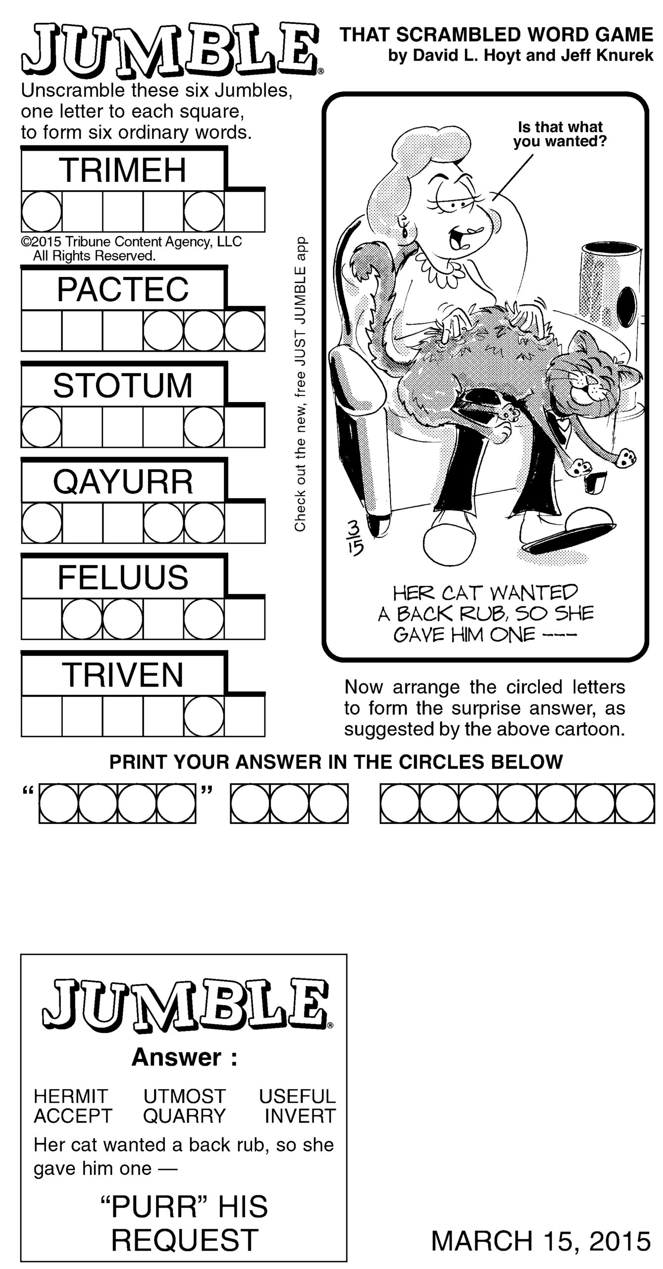 printable jumble puzzle for today