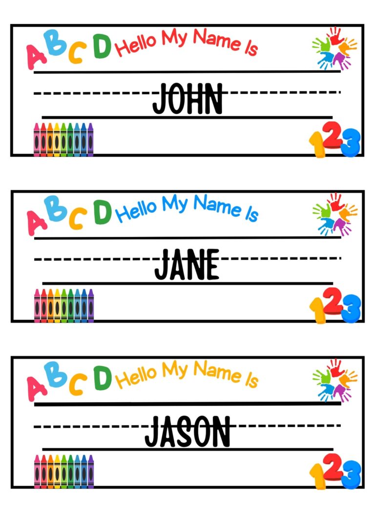 Teacher s Printable Name Tags Fun Labels For Todd Preschool Class Etsy