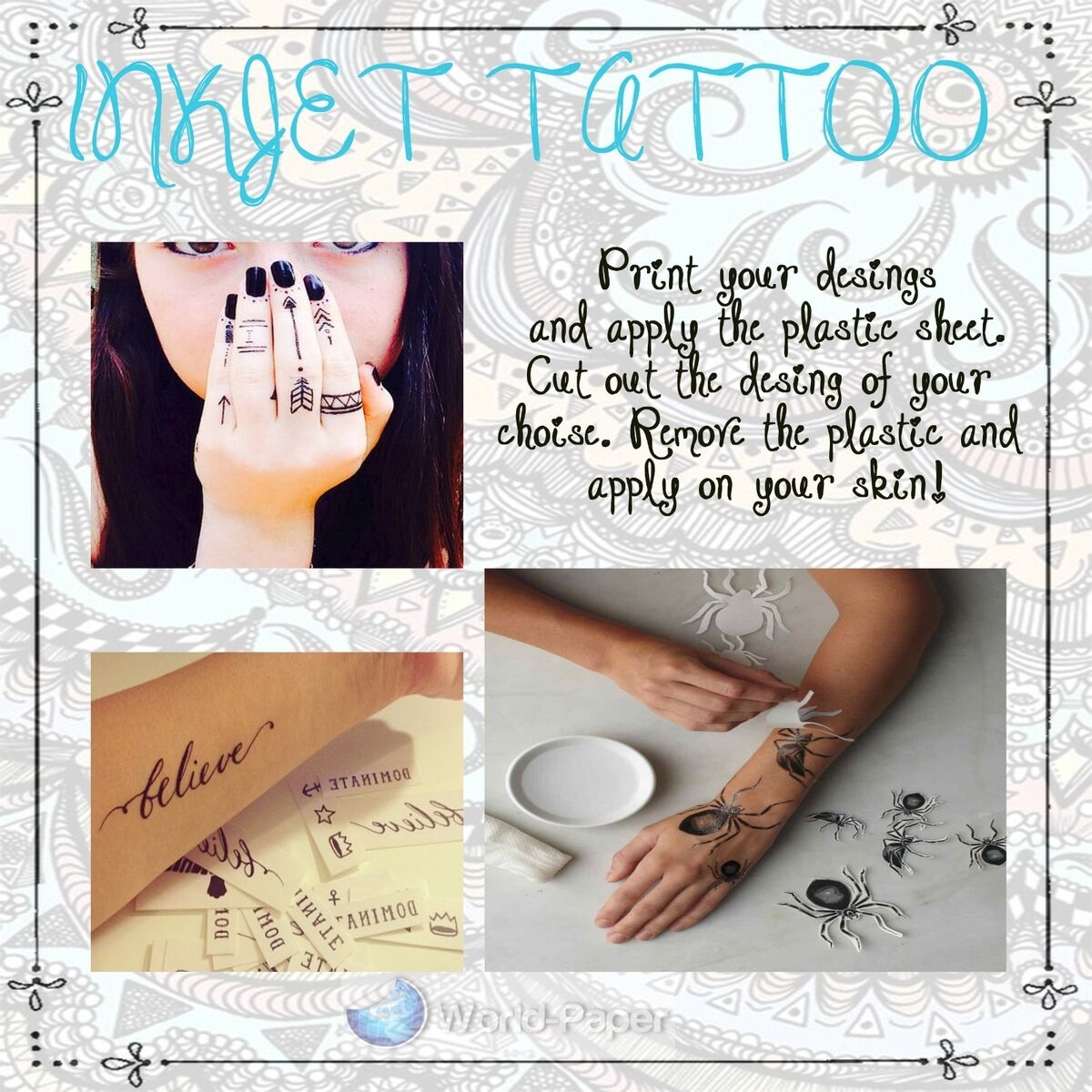 Temporary Tattoo Paper Inkjet Laser Printable Make Personalized USA 1 EBay Temporary Tattoo Paper Inkjet Laser Printable Make Personalized USA 1 EBay