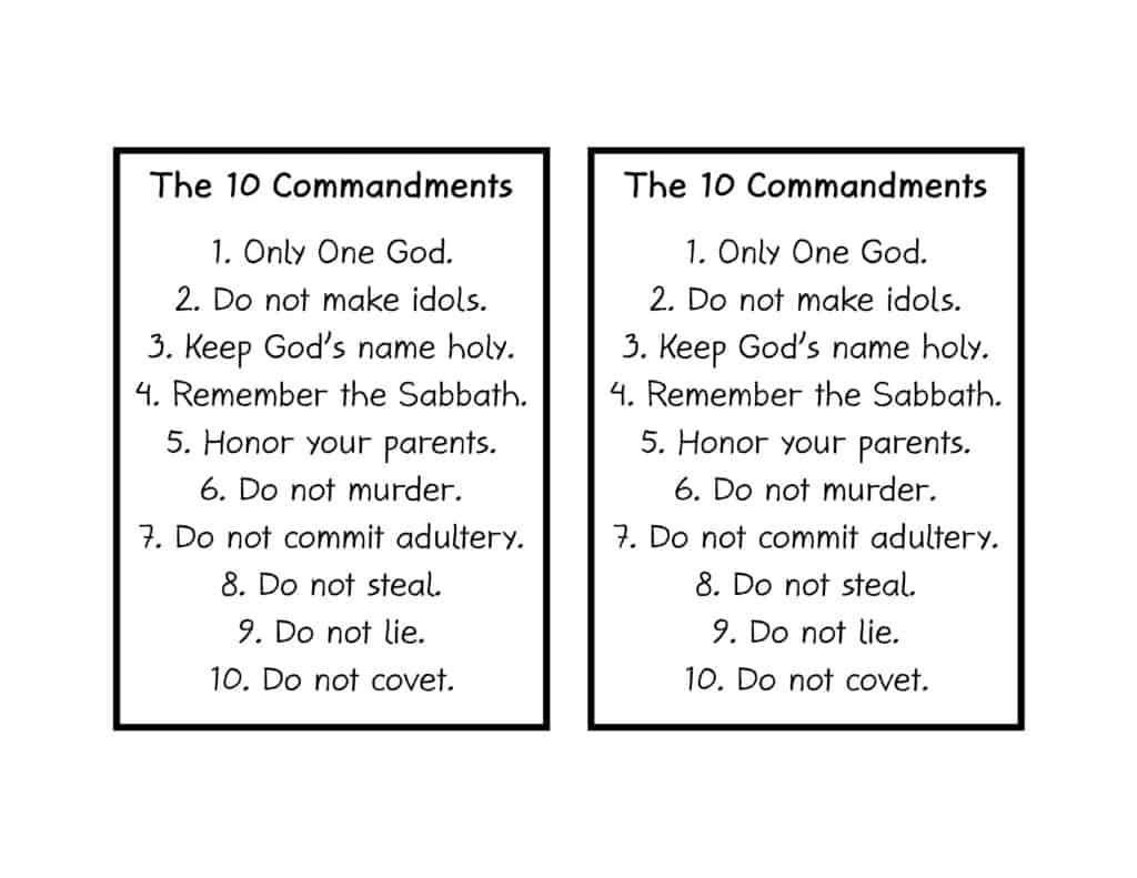 Ten Commandments For Kids Bible Craft Christian Preschool Printables Ten Commandments For Kids Bible Craft Christian Preschool Printables