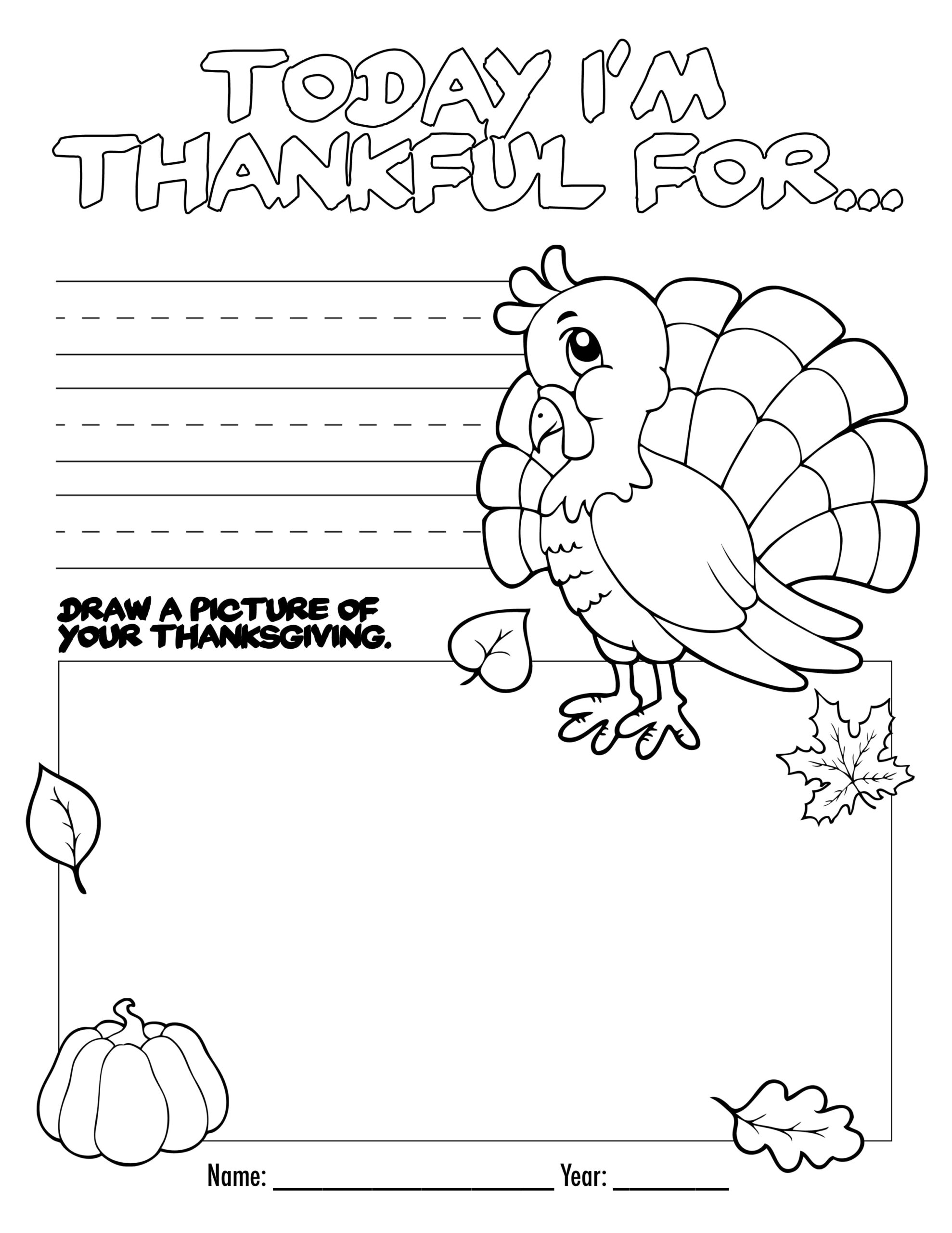 Thanksgiving Coloring Book Free Printable For The Kids  Thanksgiving Coloring Book Free Printable For The Kids