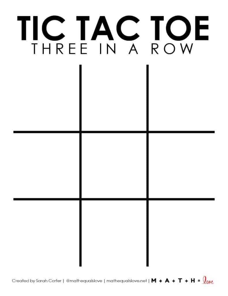 Tic Tac Toe Board Printable Free PDF Templates  Tic Tac Toe Board Printable Free PDF Templates