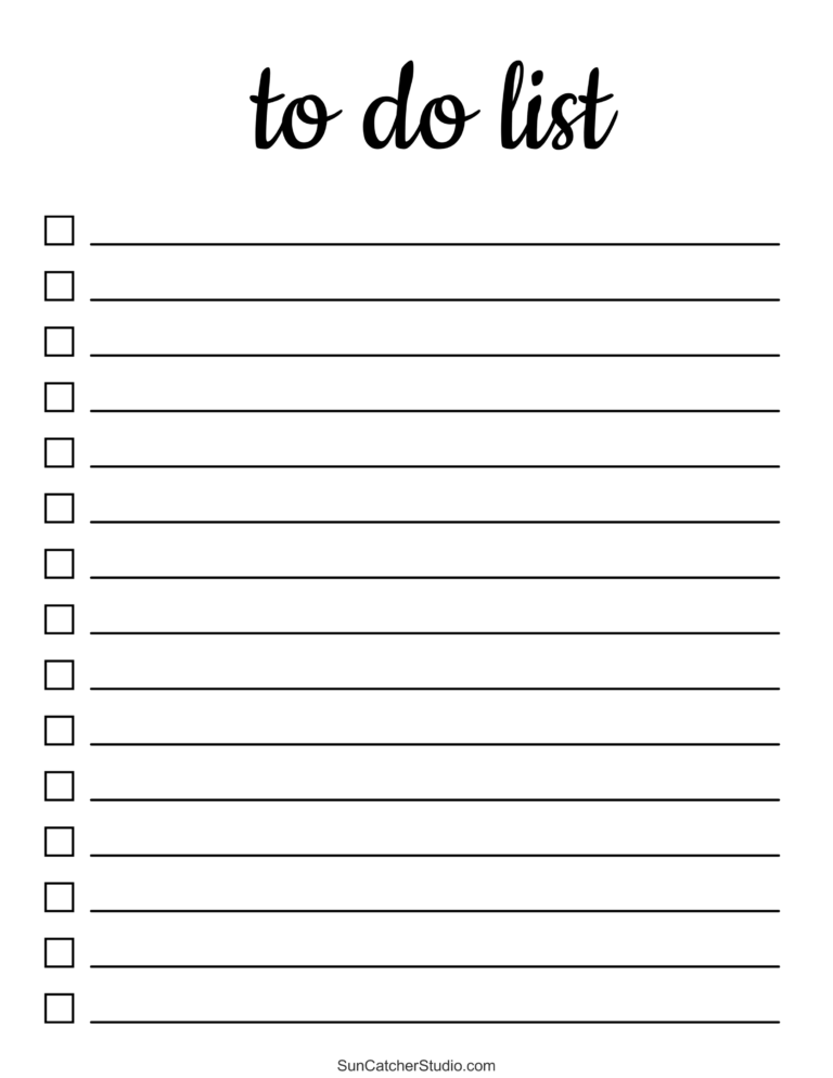 To Do List Free Printable PDF Templates Things To Do Free Printables Monograms Design Tools Patterns DIY Projects