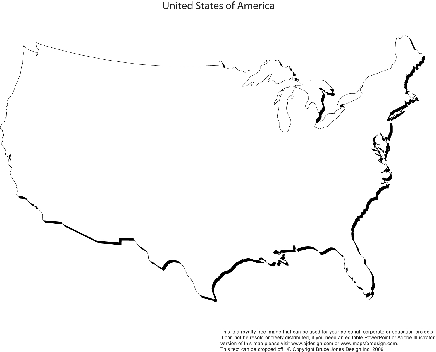 map of usa printable free