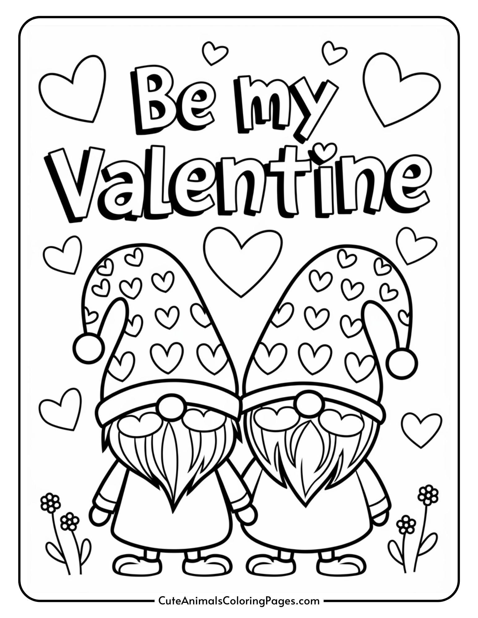 Valentine Gnome Coloring Pages 6 Free Printable PDF Pages Cute Animals Coloring Pages Valentine Gnome Coloring Pages 6 Free Printable PDF Pages Cute Animals Coloring Pages